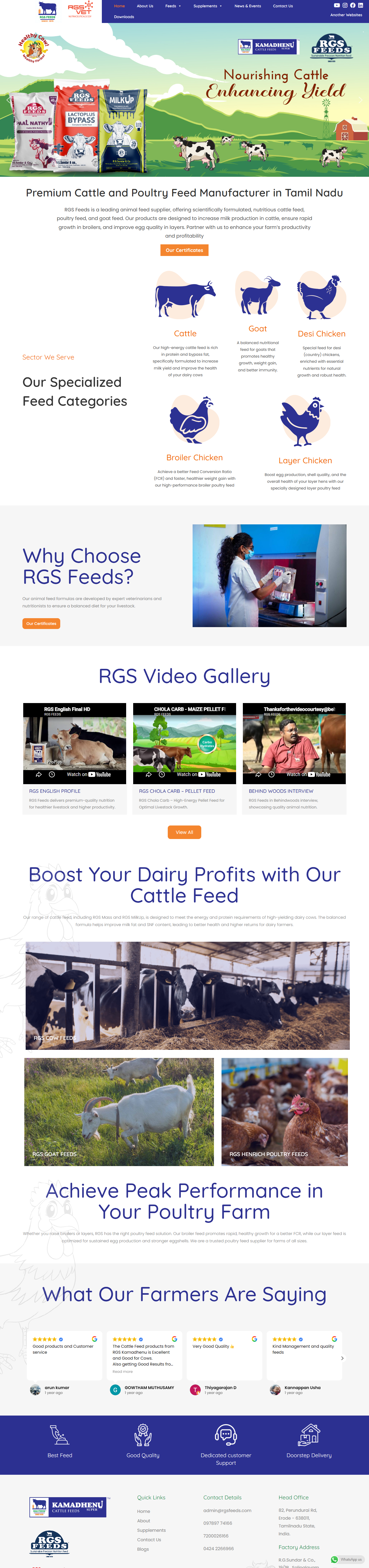 RGS Feeds website hero